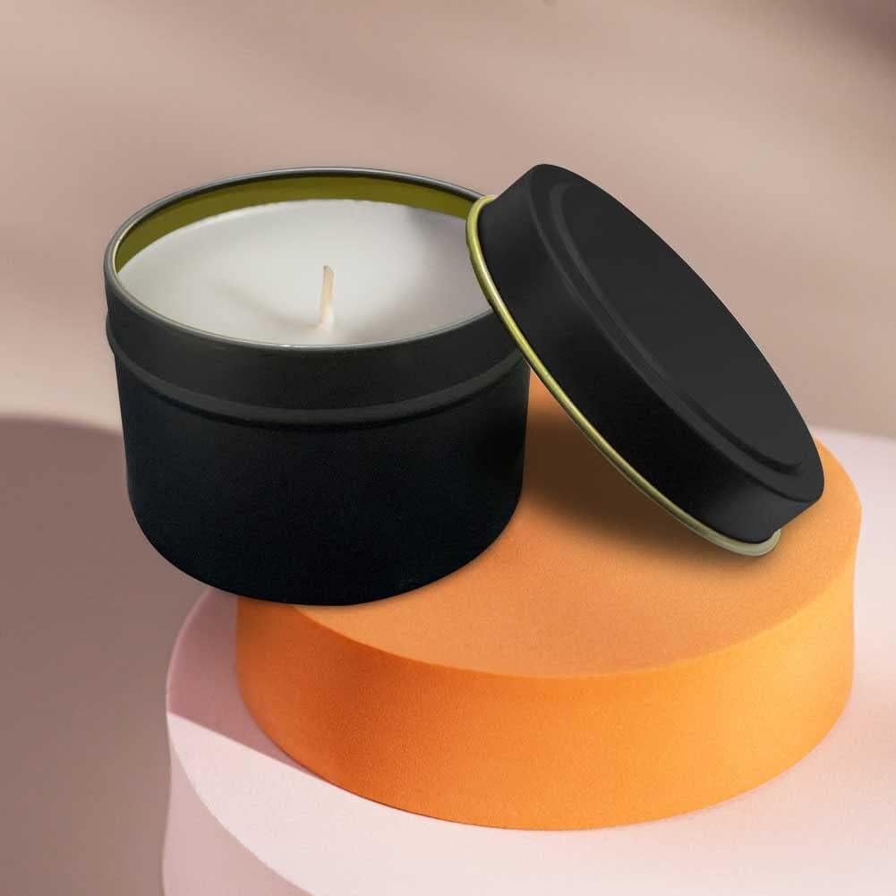 Latas de Vela Bunhut 5 oz Paquete de 24 Tarros Negros