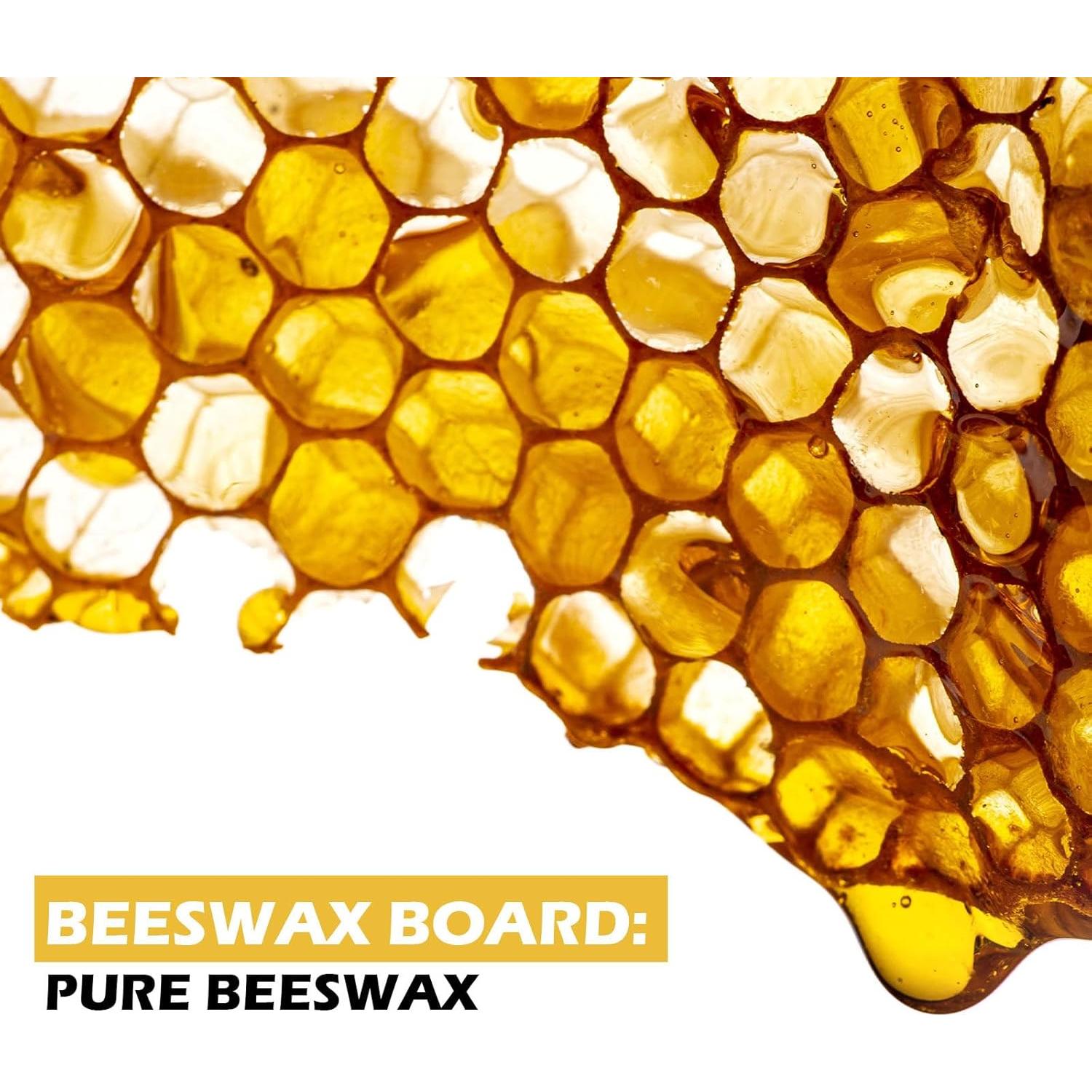 30 Hojas de Cera de Abeja Natural para Velas y Colmenas 41.5x19.5cm