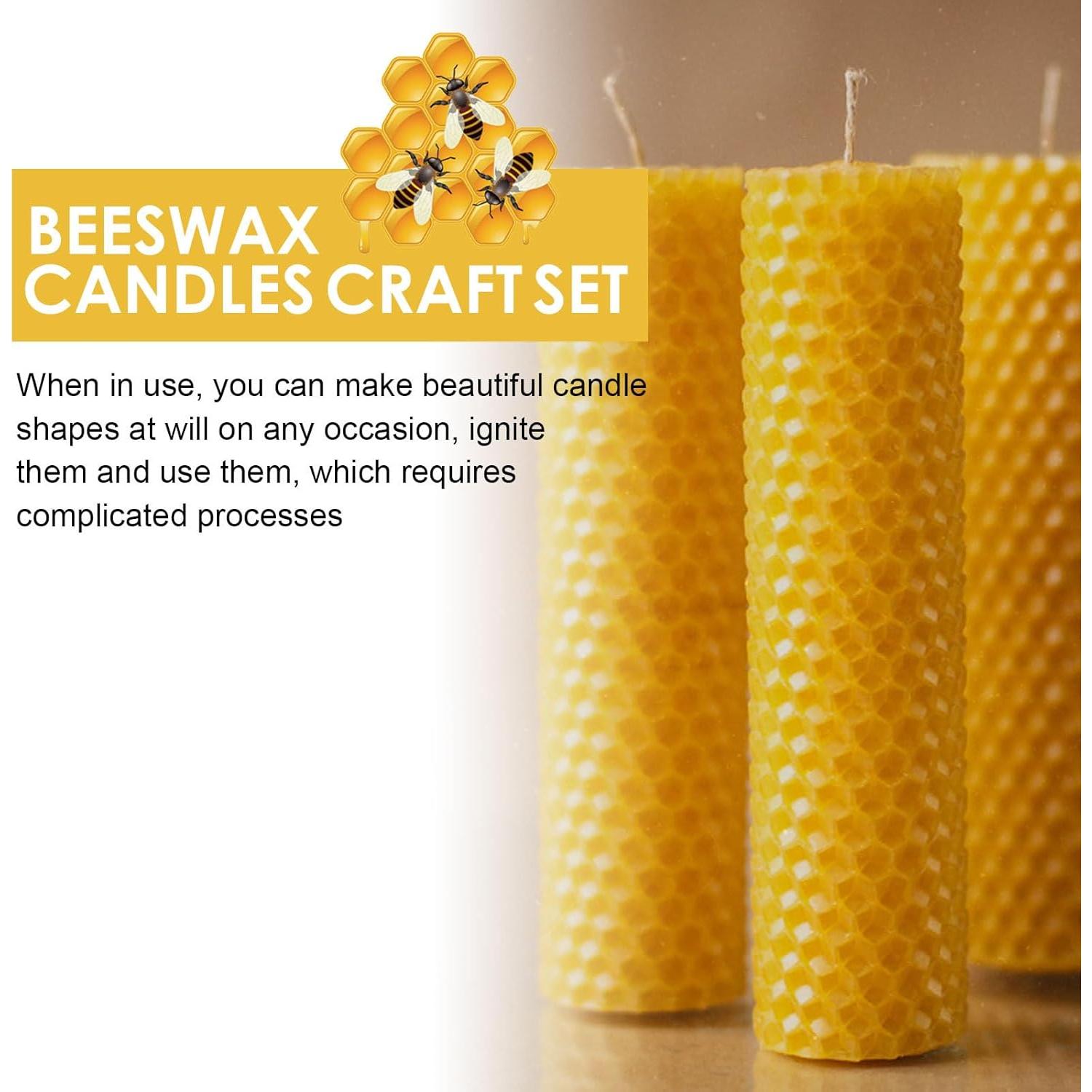 30 Hojas de Cera de Abeja Natural para Velas y Colmenas 41.5x19.5cm