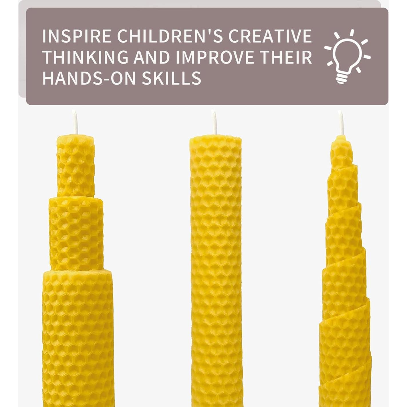 30 Hojas de Cera de Abeja Natural para Velas y Colmenas 41.5x19.5cm