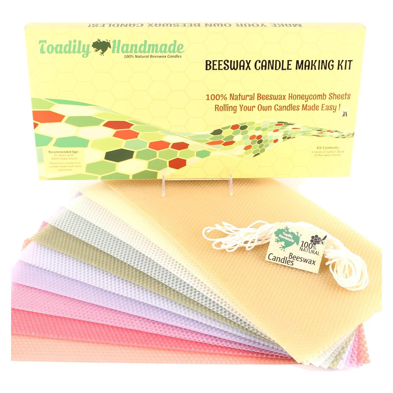 Kit de Velas de Cera de Abeja Toadily Handmade - 10 Hojas Pastel