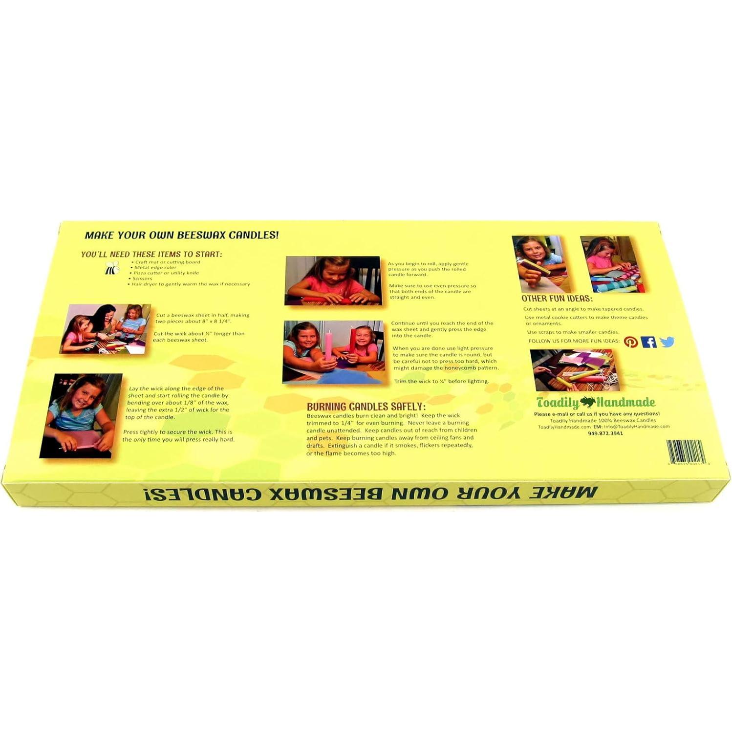 Kit de Velas de Cera de Abeja Toadily Handmade - 10 Hojas Pastel