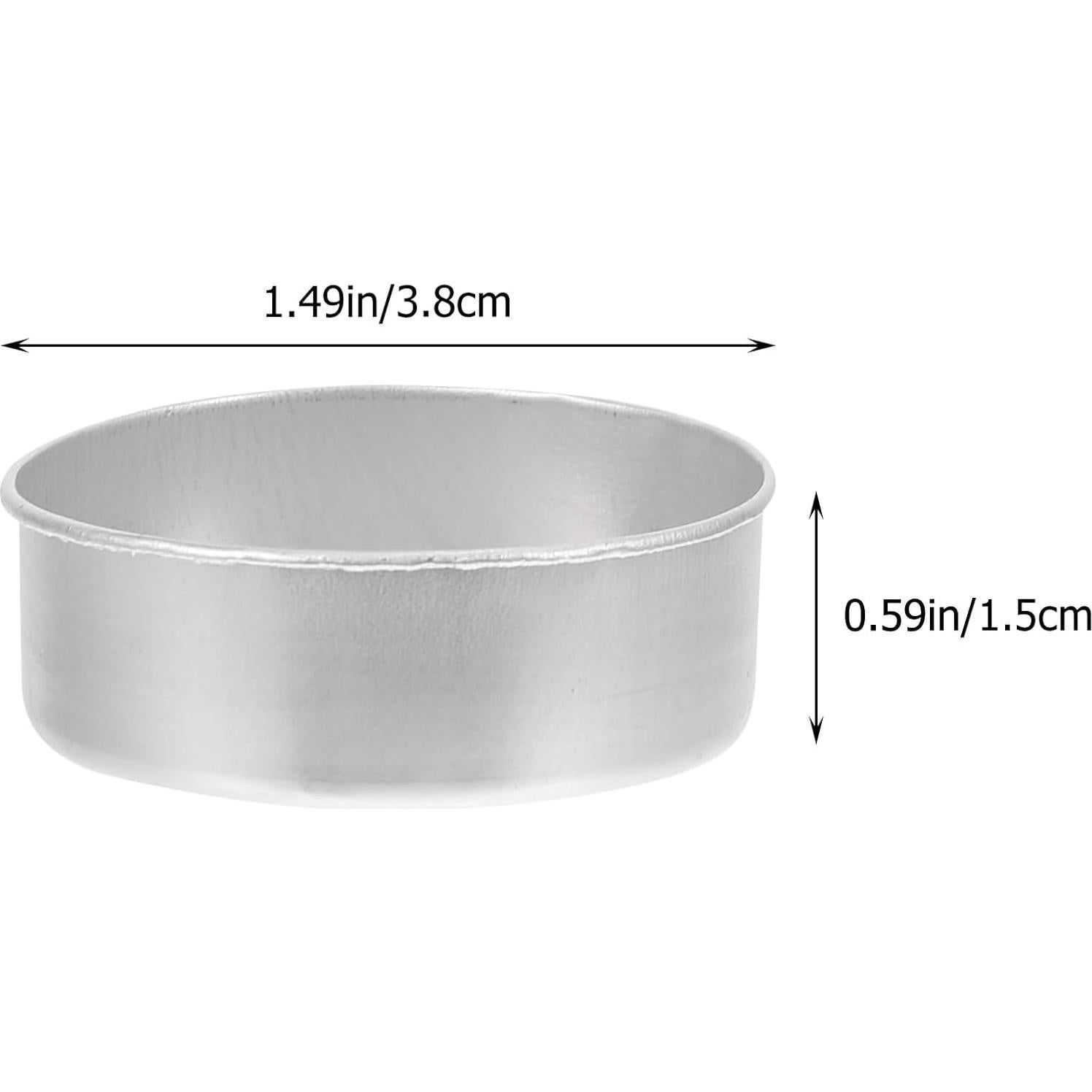 Kit 100 Soportes de Aluminio para Velas Tea Light EXCEART