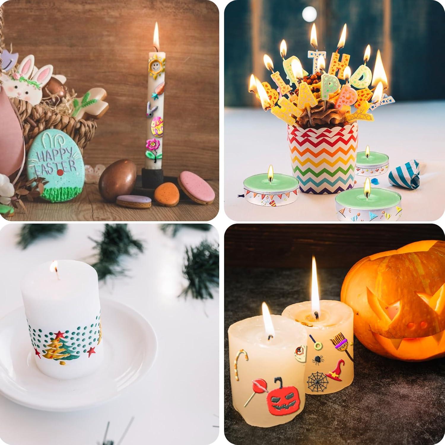 Juego de Bolígrafos de Cera VVF - 12 Colores para Velas DIY