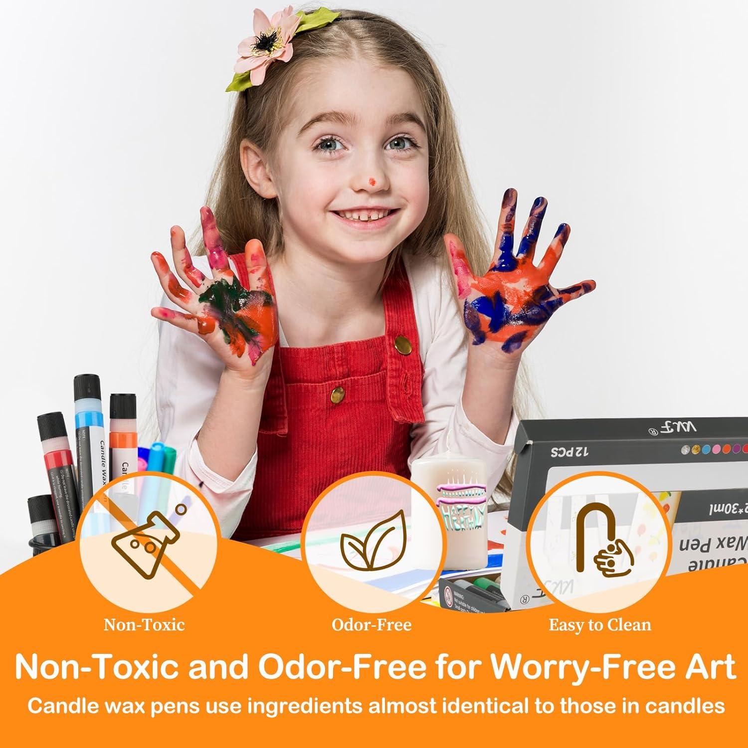 Juego de Bolígrafos de Cera VVF - 12 Colores para Velas DIY