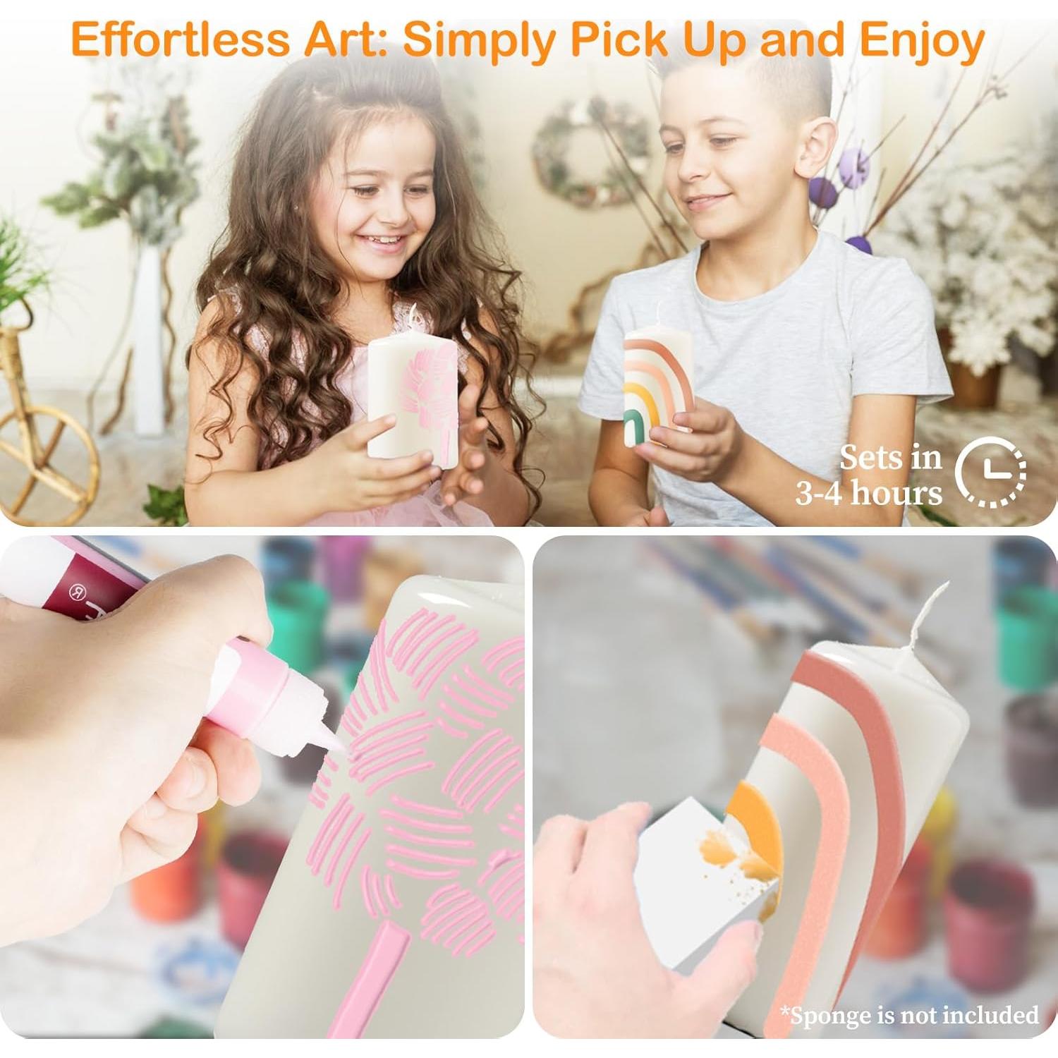 Juego de Bolígrafos de Cera VVF - 12 Colores para Velas DIY