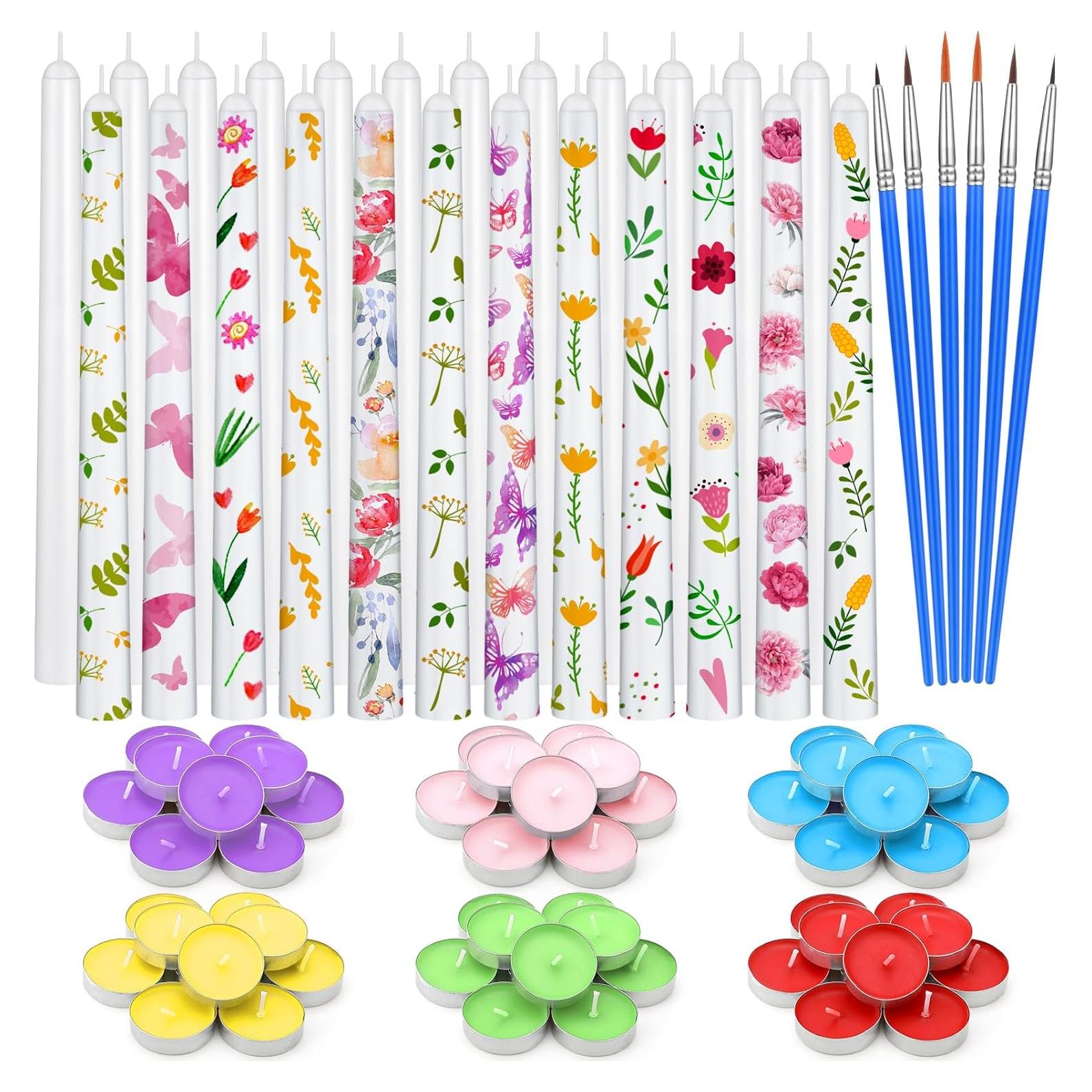 Kit de Pintura de Velas DIY MTLEE 78 Piezas Multicolor