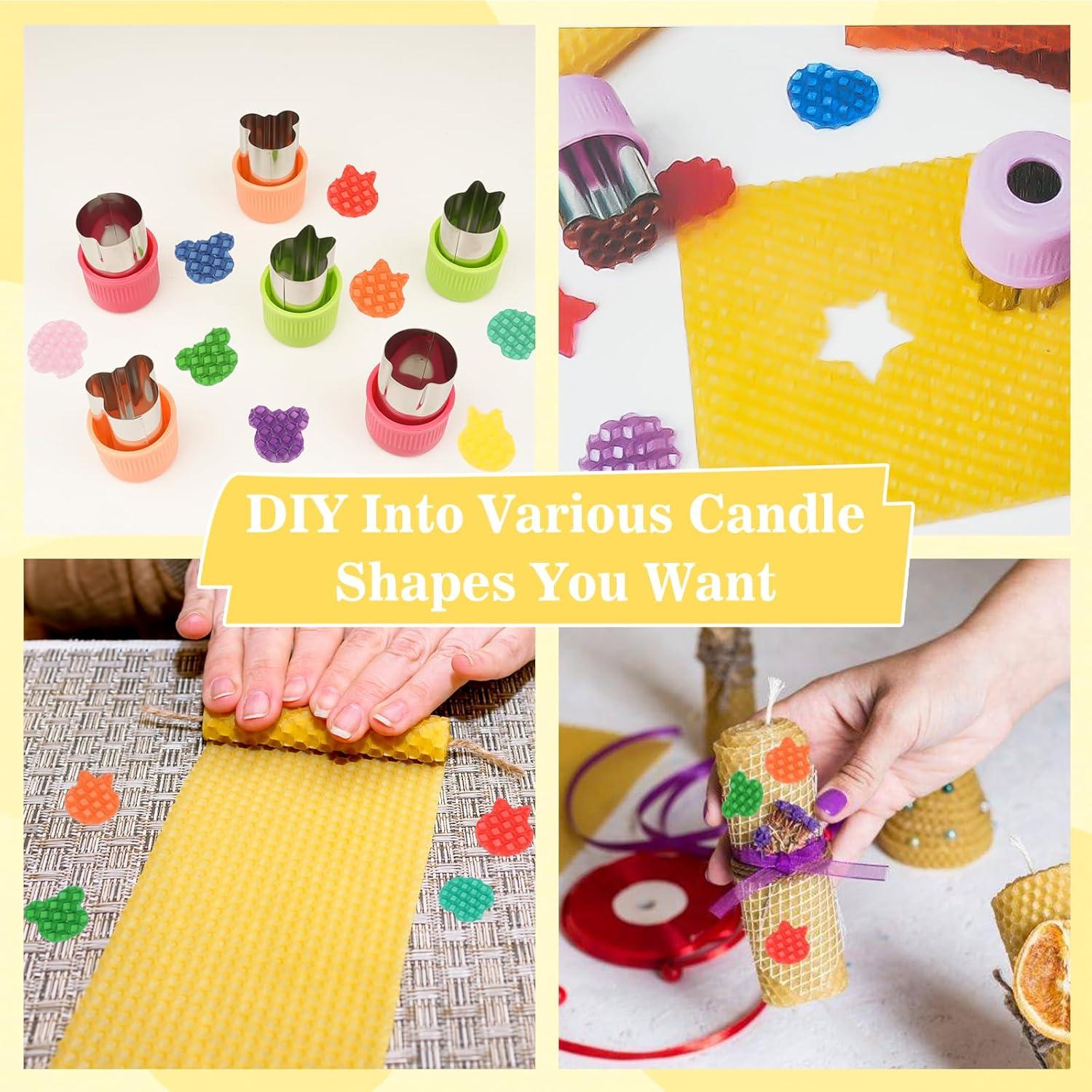 Kit de Velas de Cera de Abeja Aottom - 24 Piezas DIY