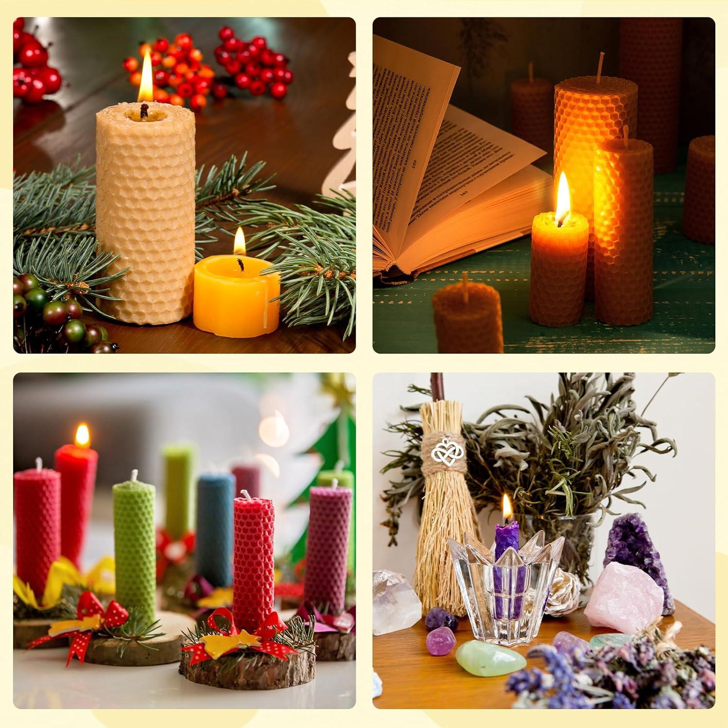 Kit de Velas de Cera de Abeja Aottom - 24 Piezas DIY