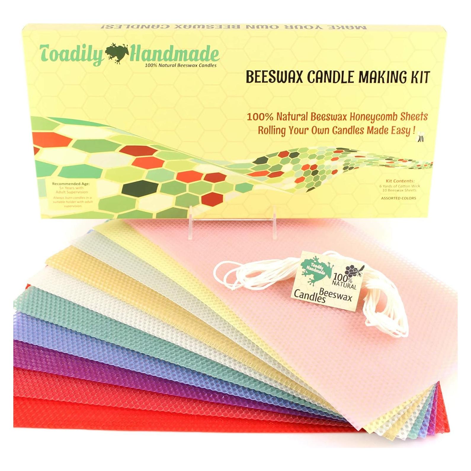 Kit de Fabricación de Velas de Cera de Abeja Toadily Handmade - 10 Hojas 42.9x20.8 cm