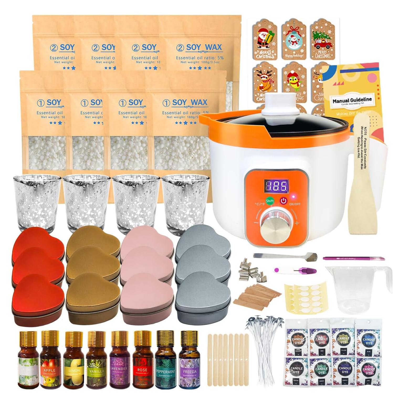 Kit de Fabricación de Velas Ksedcon 1kg con Olla Eléctrica