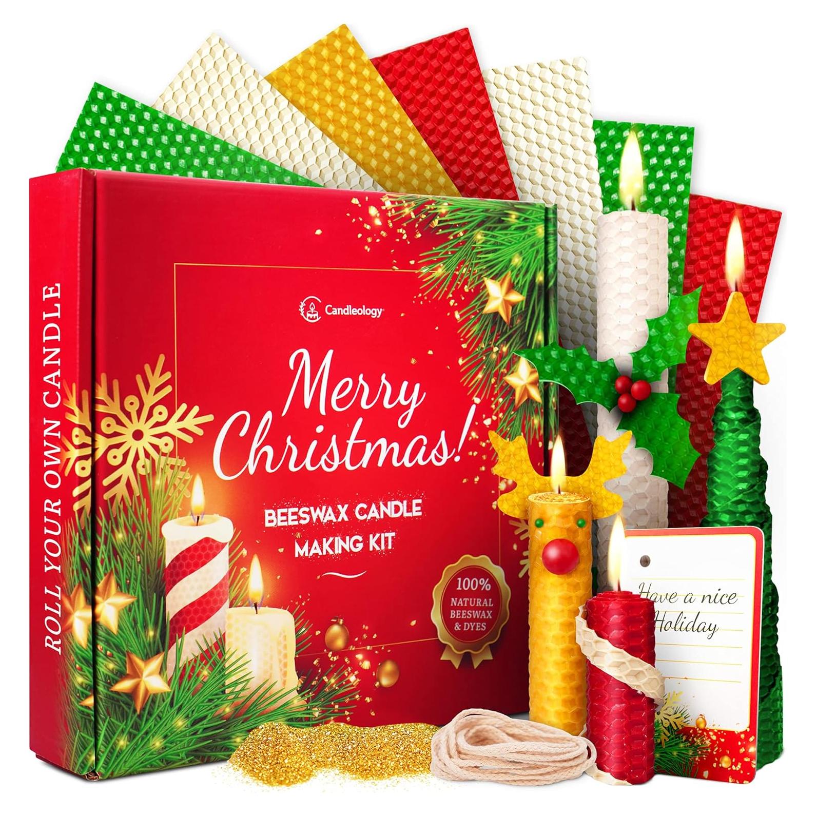 Kit de Fabricación de Velas de Cera de Abeja Candleology - Navidad