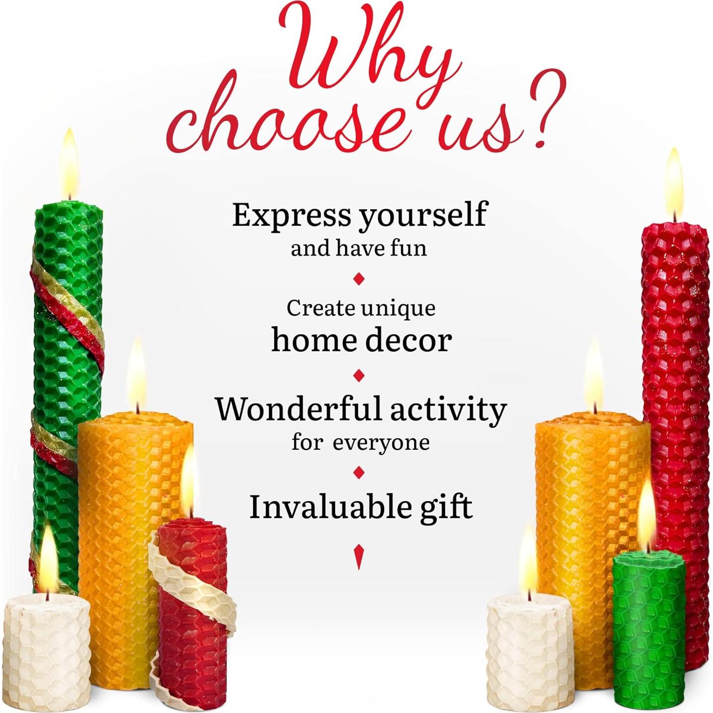 Kit de Fabricación de Velas de Cera de Abeja Candleology - Navidad