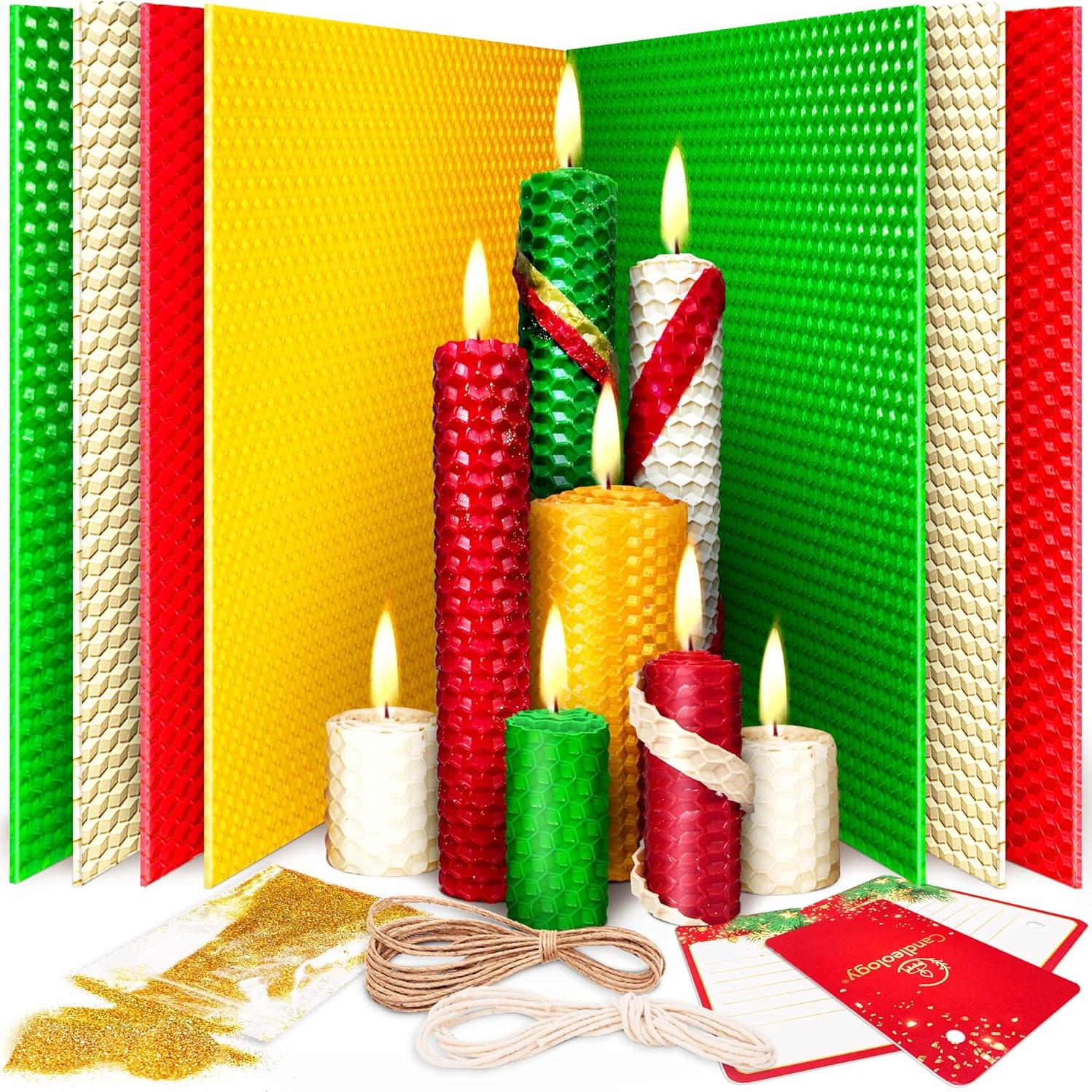 Kit de Fabricación de Velas de Cera de Abeja Candleology - Navidad