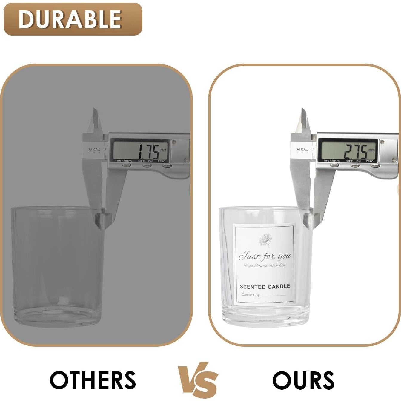 Paquete de 15 Tarros de Vela CONNOO 198g con Tapas de Bambú