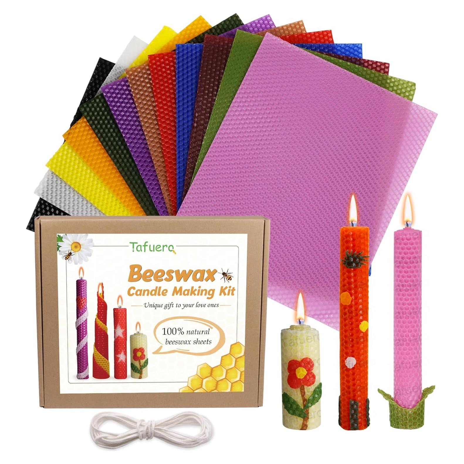 Kit de Velas de Cera de Abeja Tafuero 12 Piezas 20.32x25.4cm