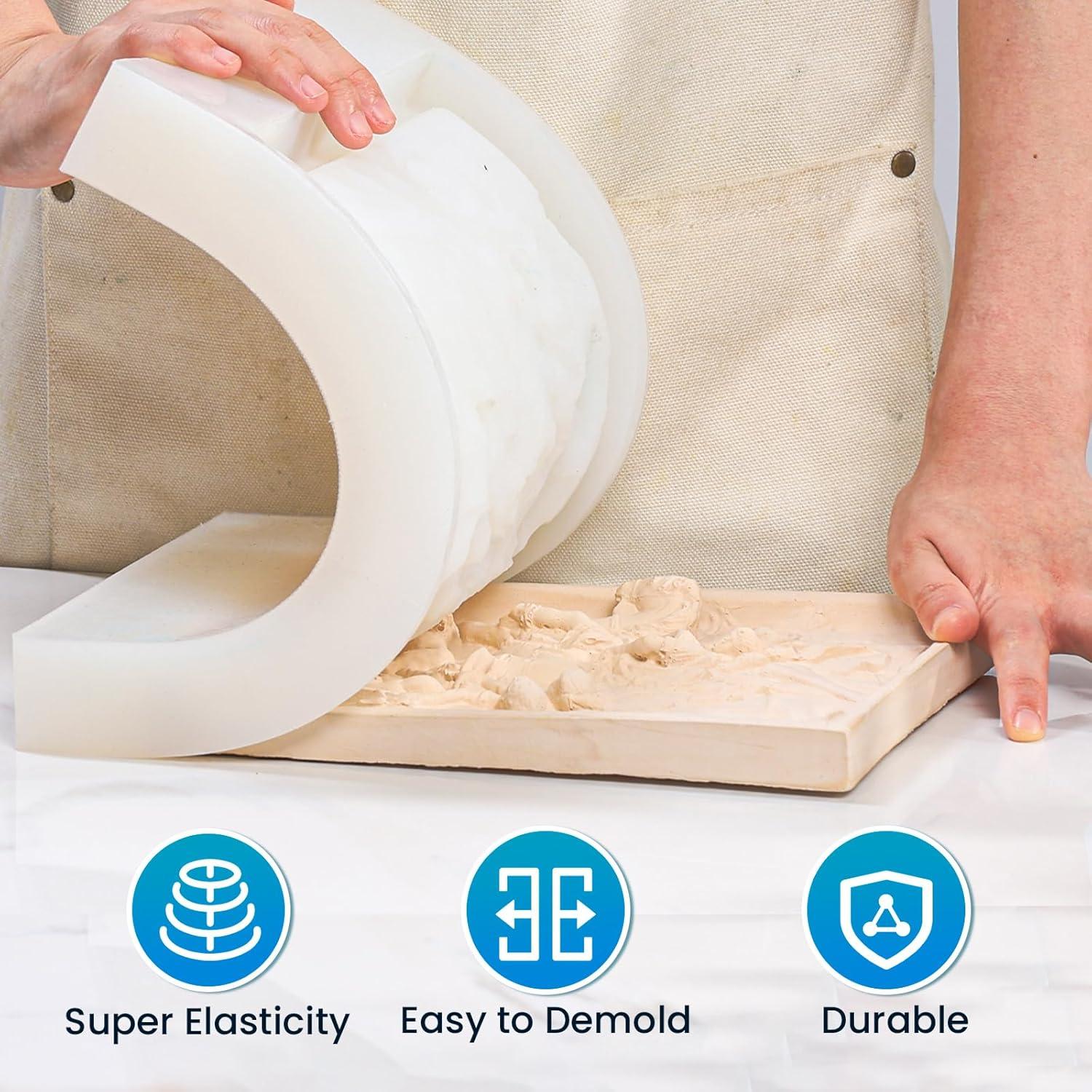 Kit de Moldes de Silicona Let's Resin 1.02kg 36oz 20A Transparente