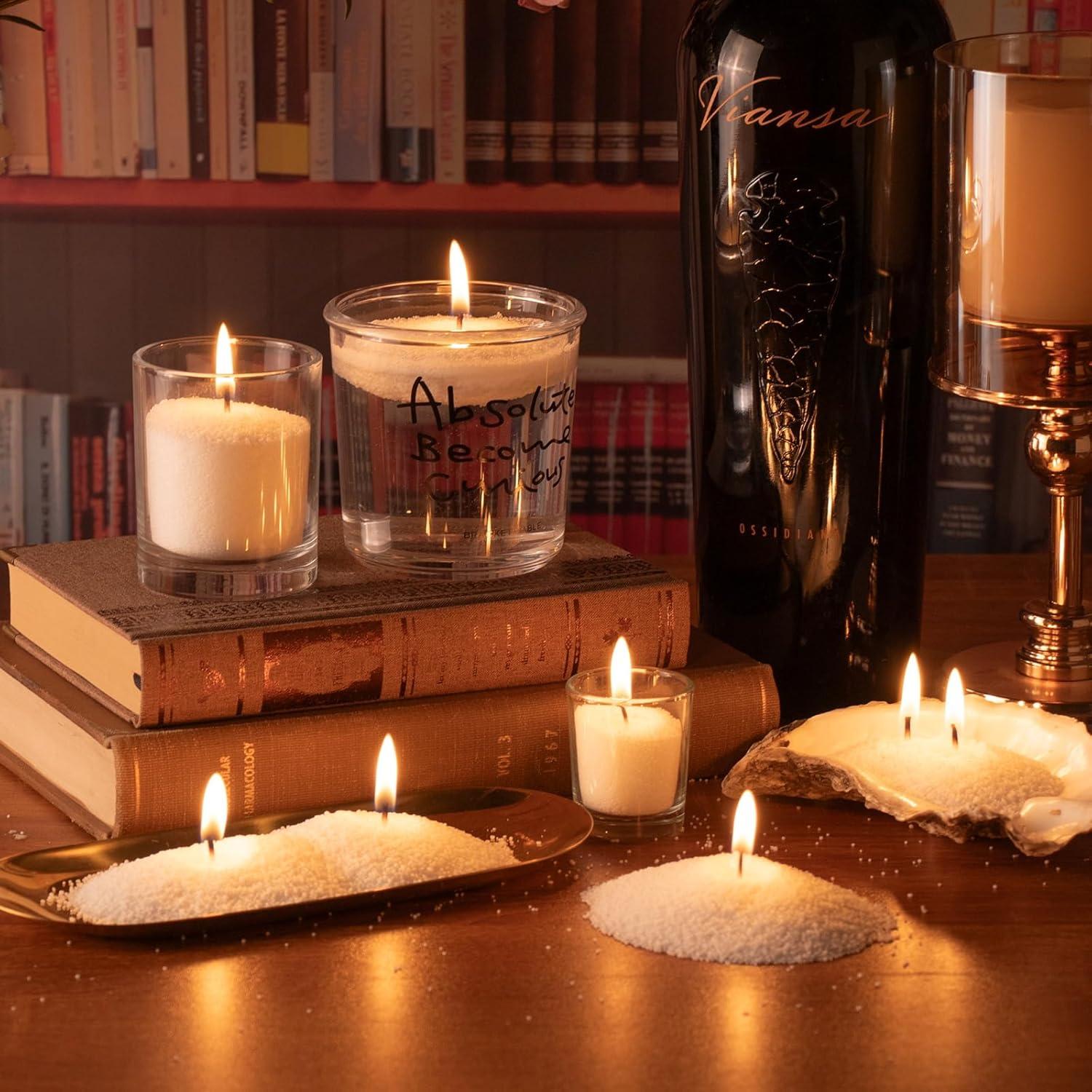 Kit de Fabricación de Velas Perladas KONNI 300 g con 15 Mechas