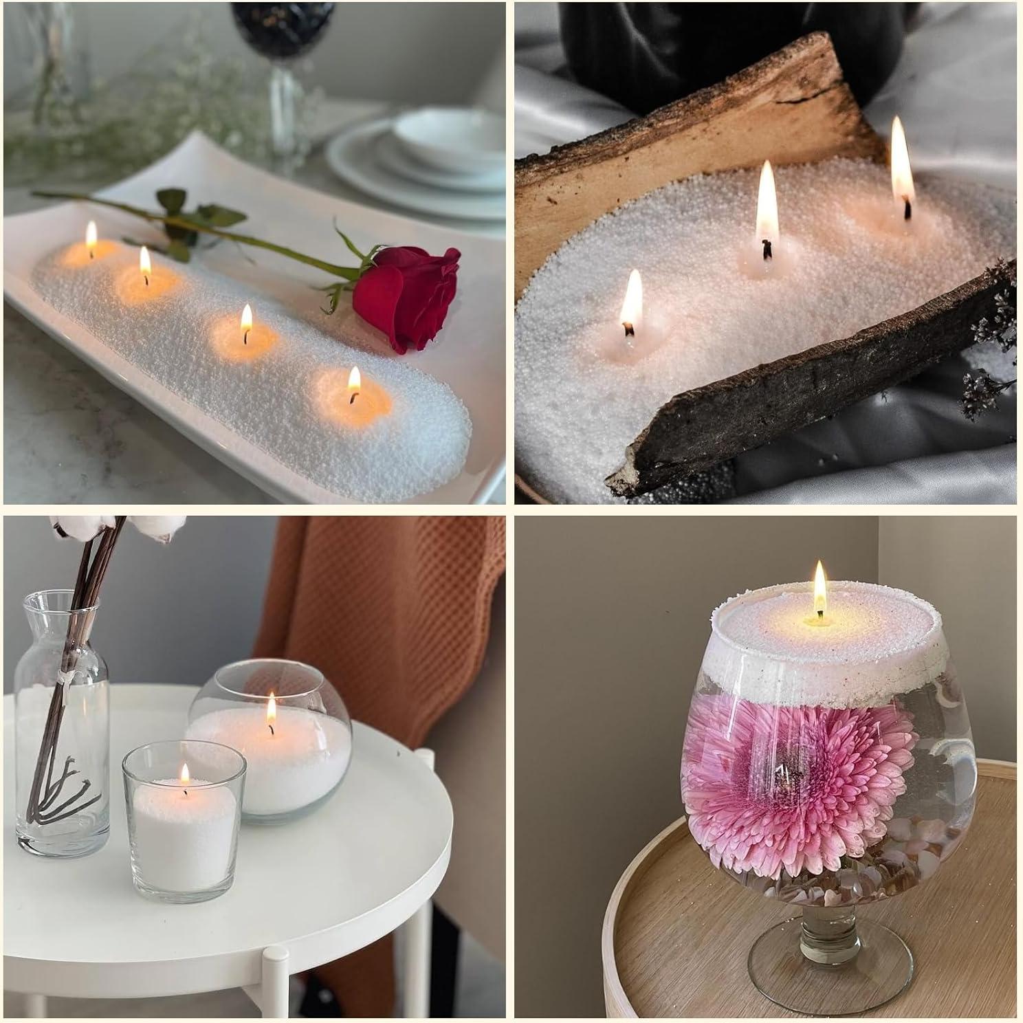 Kit de Fabricación de Velas Perladas KONNI 300 g con 15 Mechas