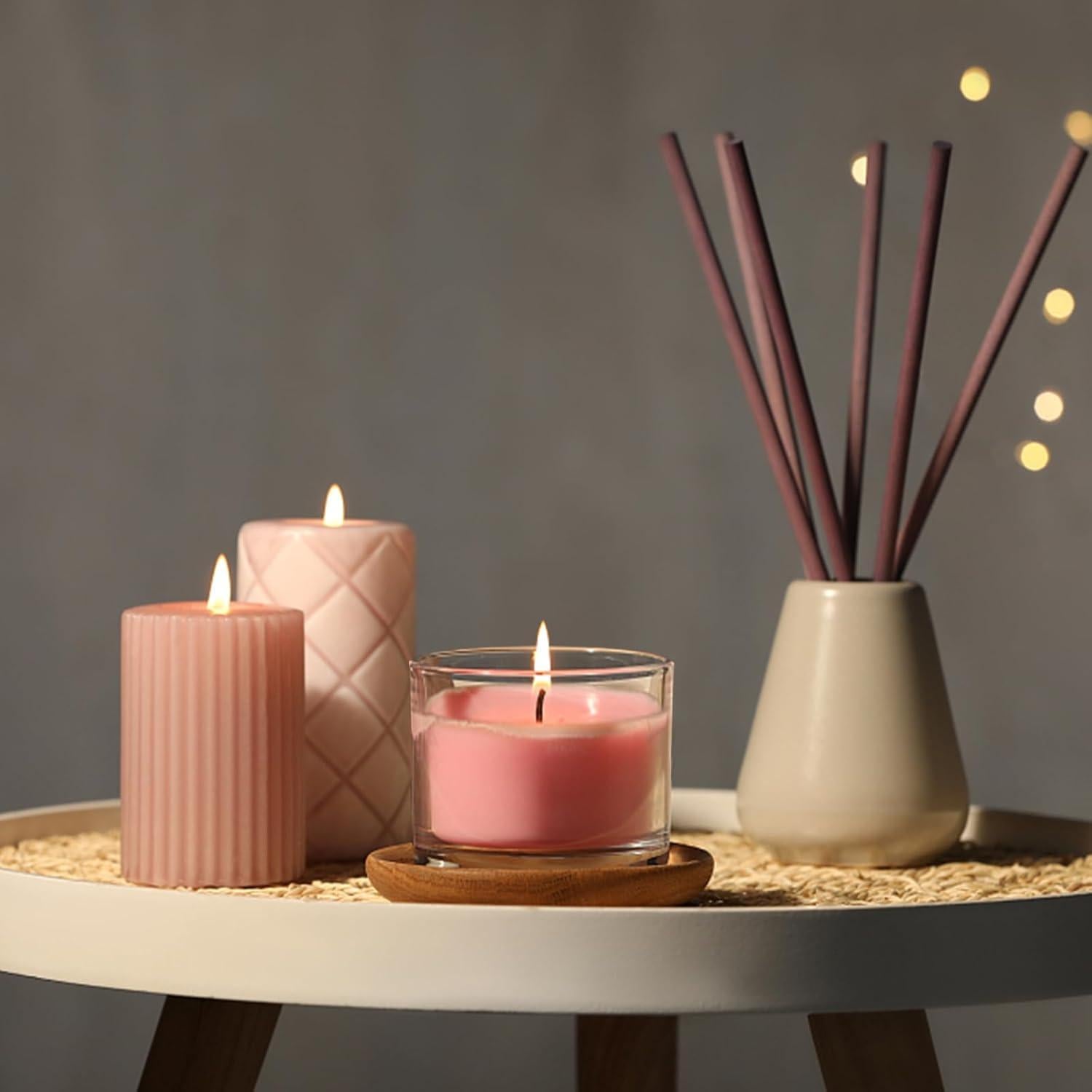 Jarras de Vela de Vidrio SUPMIND 16oz - 6 Paquetes con Tapa