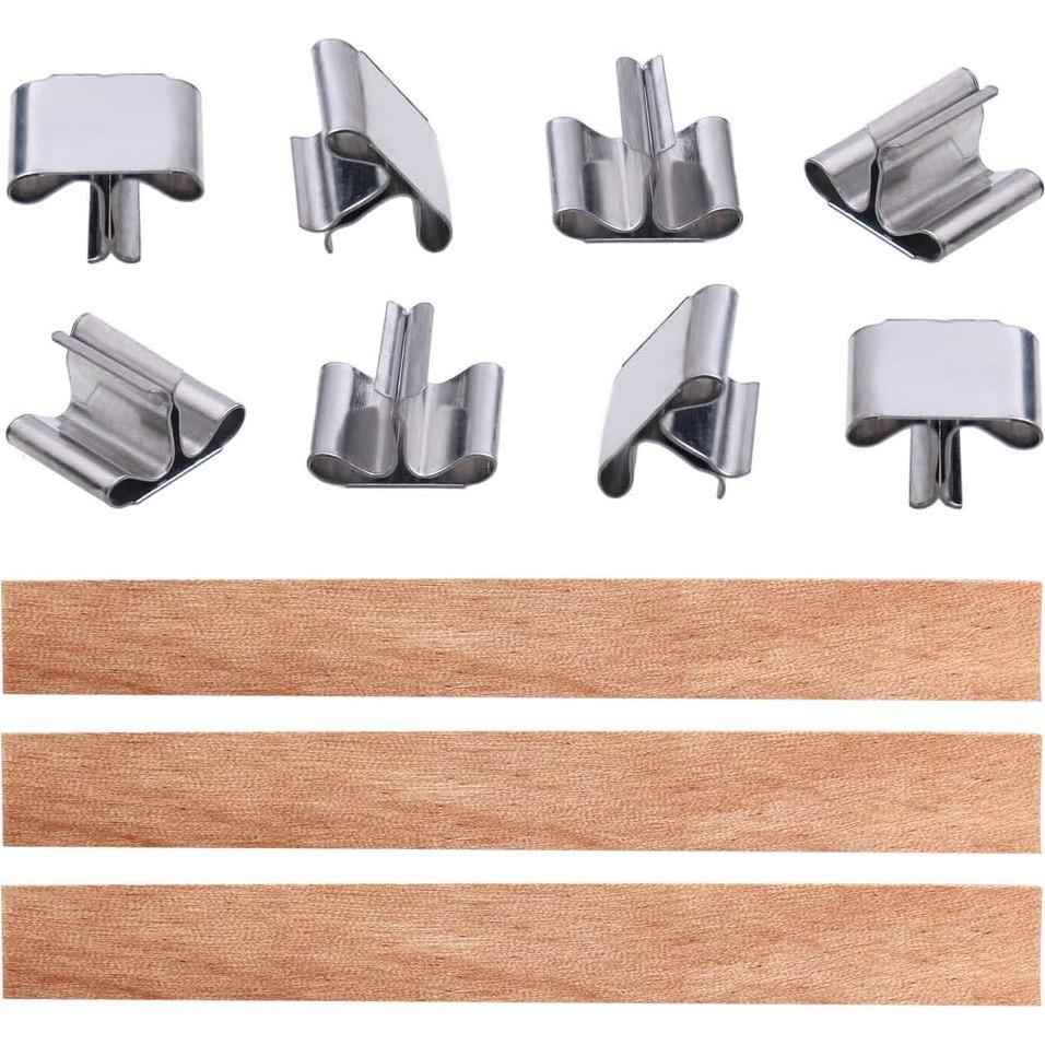 Kit de 100 Mechas de Madera para Velas DIY Pengxiaomei 13 cm