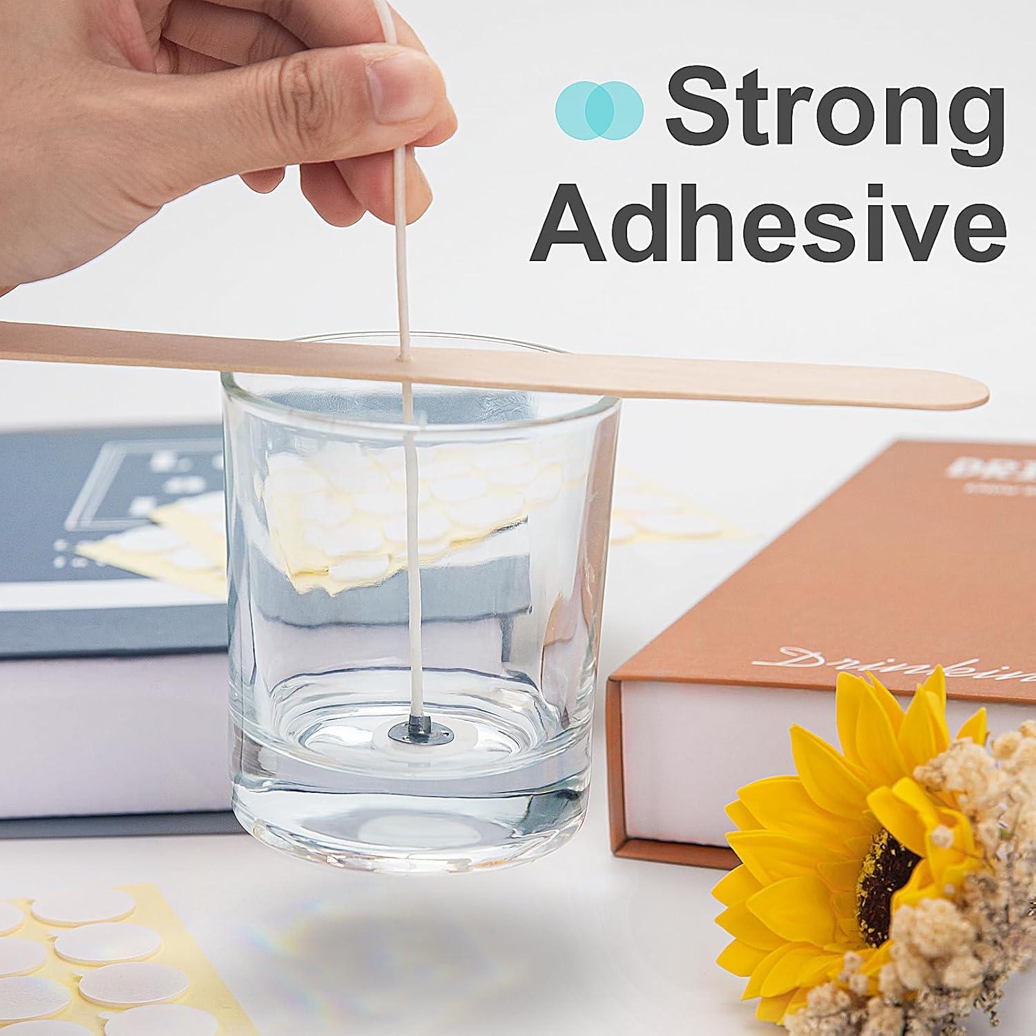 2400 Pegatinas para Mechas de Velas Aubeco - Doble Cara Resistente al Calor