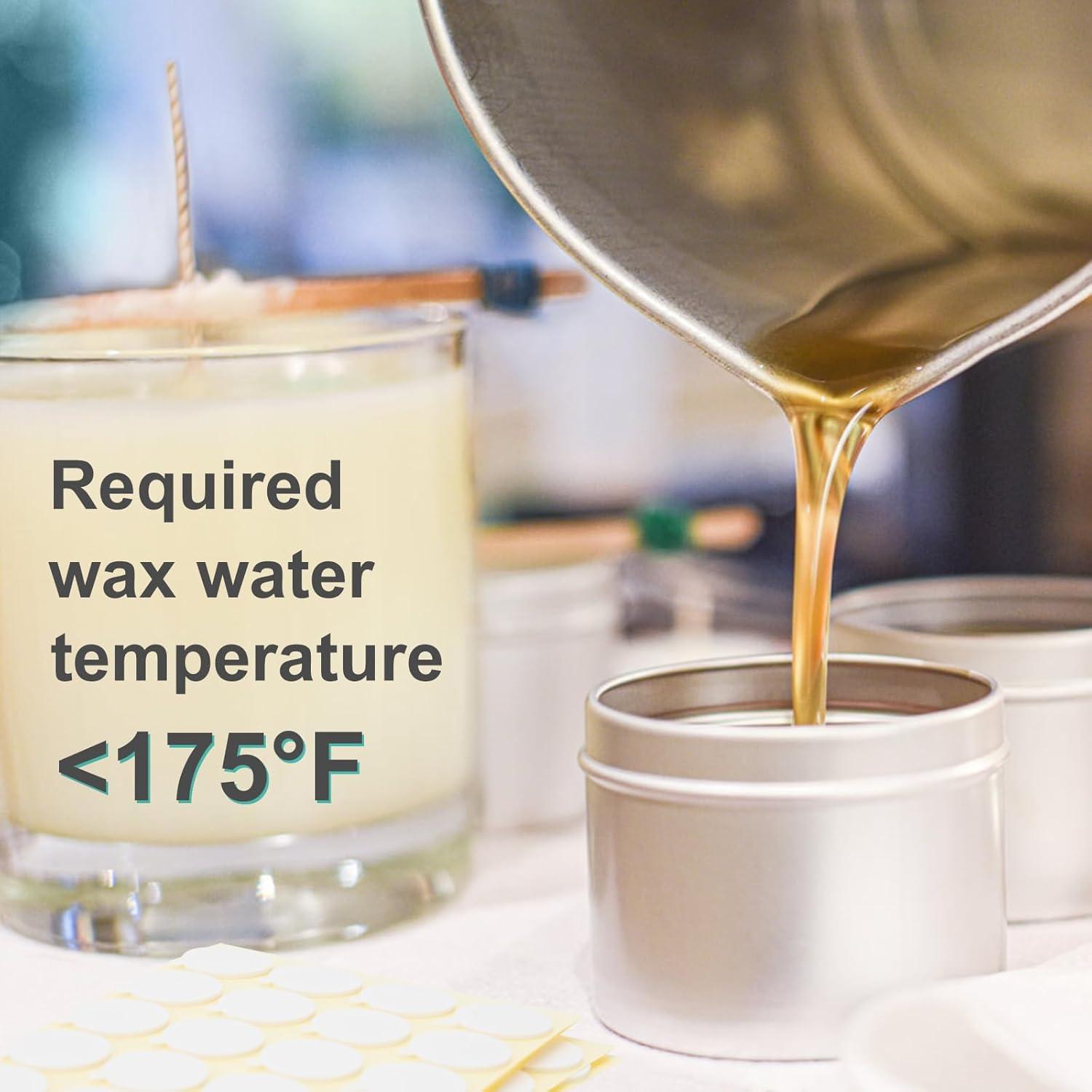 2400 Pegatinas para Mechas de Velas Aubeco - Doble Cara Resistente al Calor