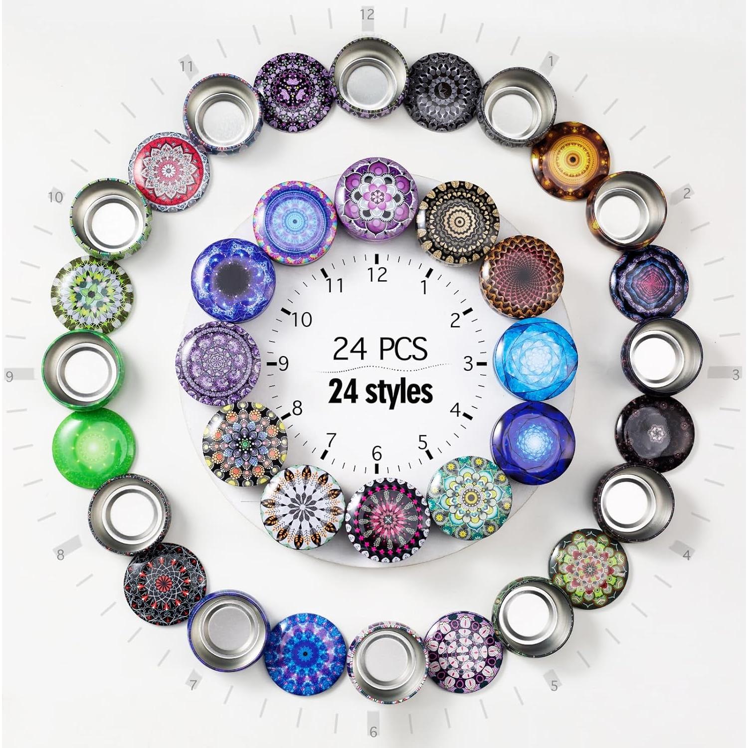 Kit para hacer velas Luxetins 24 tarros de metal coloridos