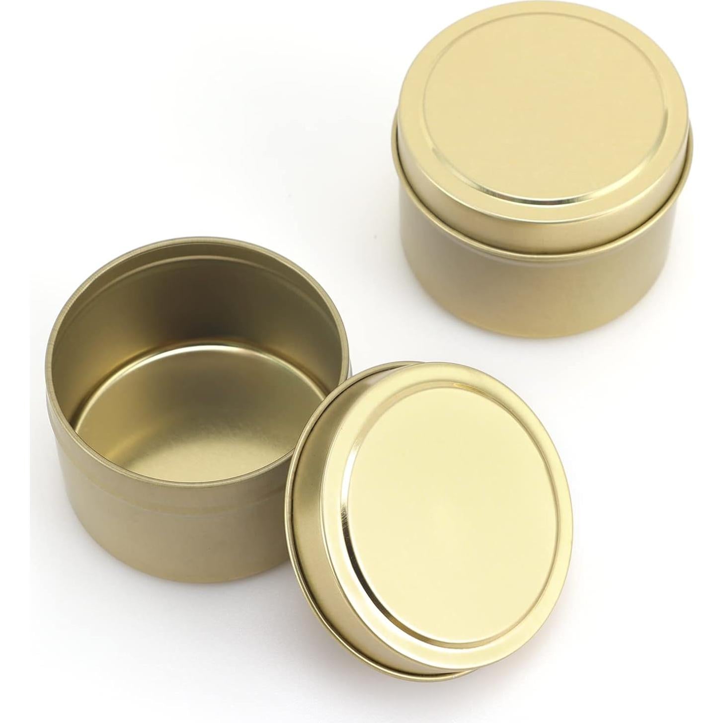 Latas de Vela Doradas SONVIIBOX 24pcs 120ml DIY Navidad