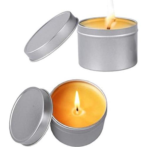 Kit de 30 Latas para Velas EVINIS 114ml Plateadas