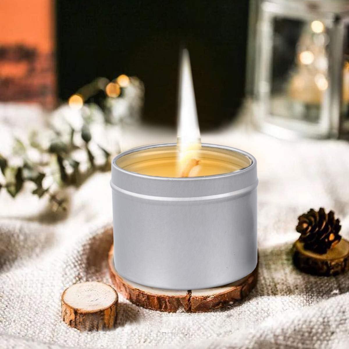 Kit de 30 Latas para Velas EVINIS 114ml Plateadas