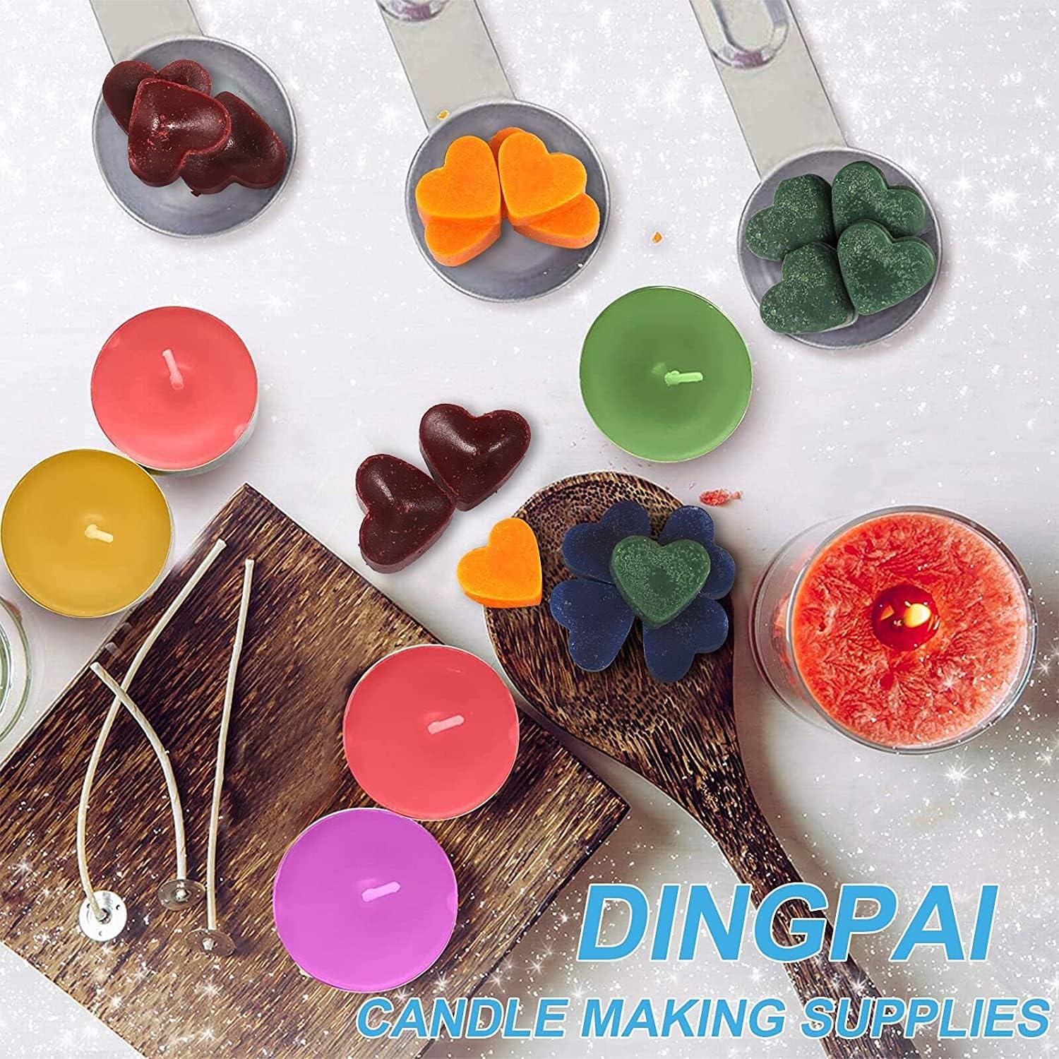 Kit para Hacer Velas DINGPAI - Olla 1300ml, Cera Soja, Mechas