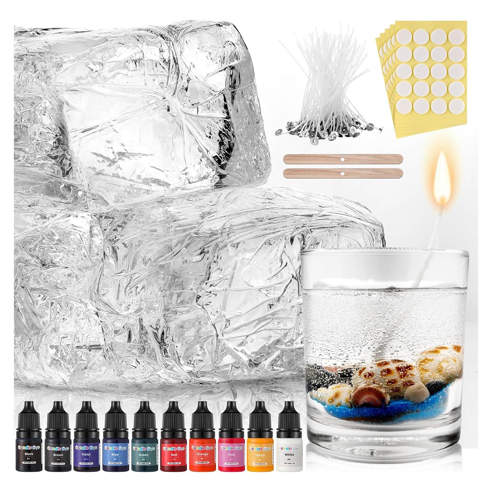 Kit de Hacer Velas en Gel Heigble 1.5 kg con Mechas y Tinte