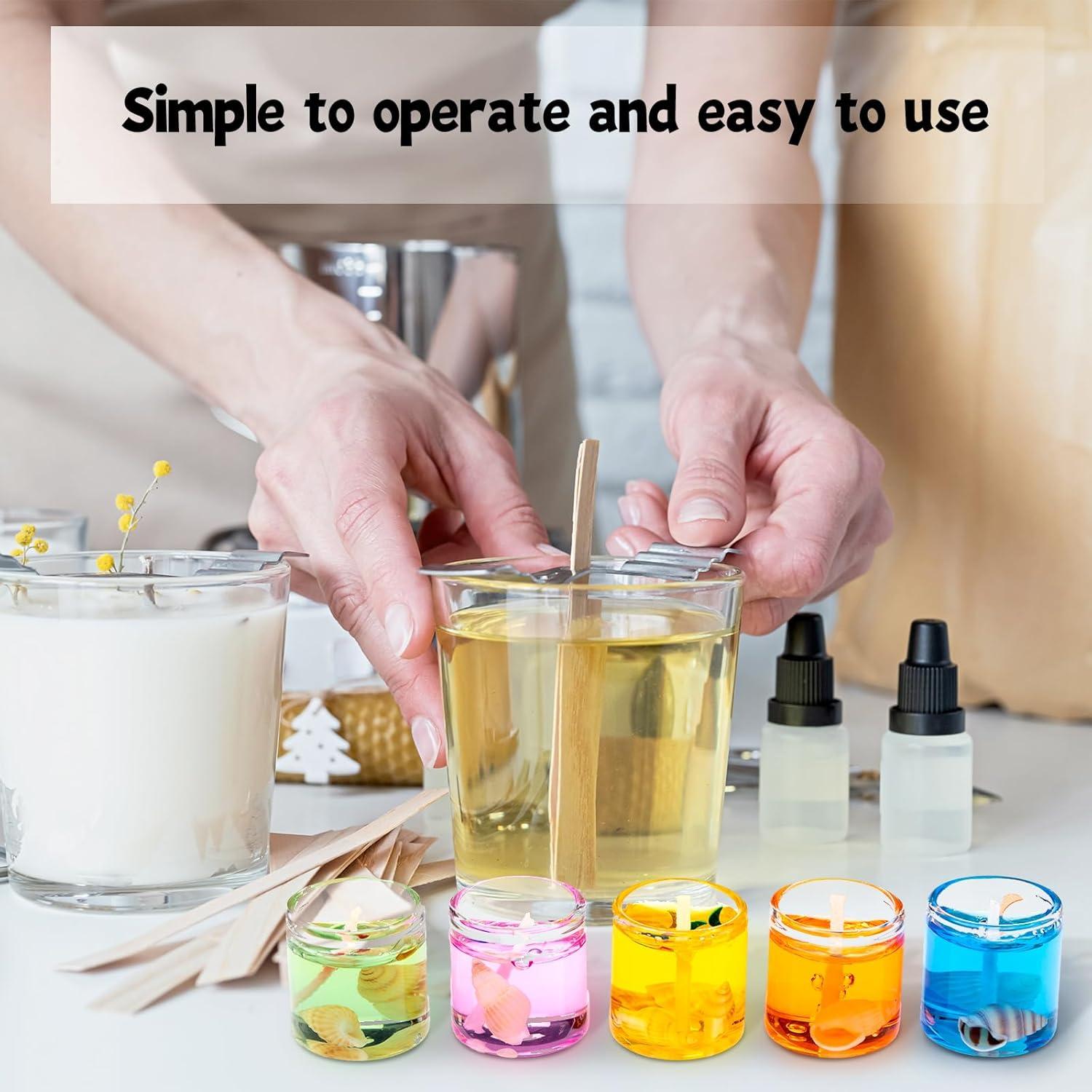 Kit de Hacer Velas en Gel Heigble 1.5 kg con Mechas y Tinte