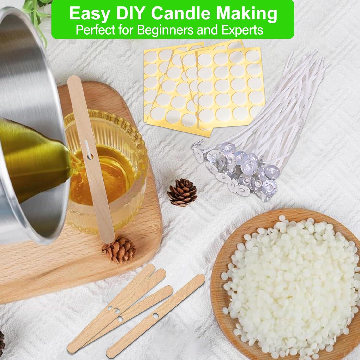 Kit de Velas DIY JBEIY - 1 kg Cera de Soja, 200 Mechas