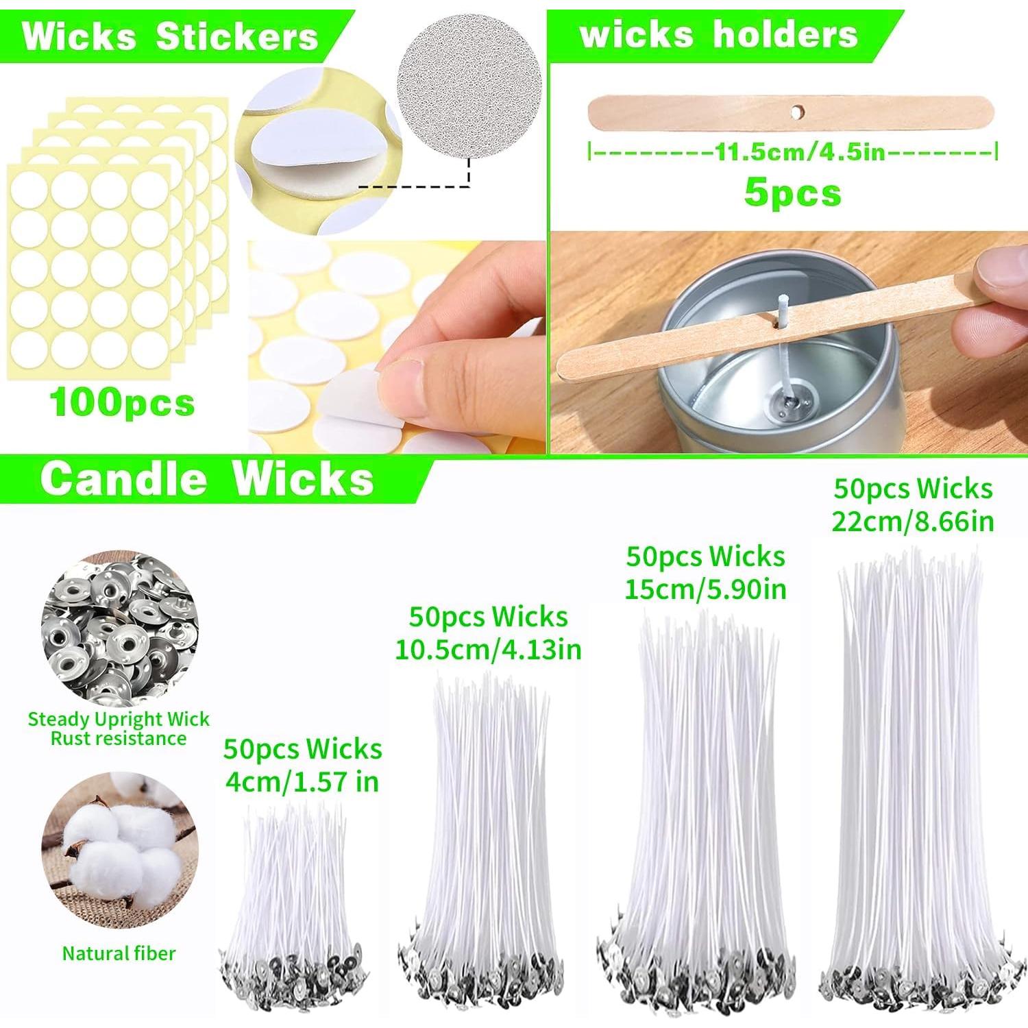 Kit de Velas DIY JBEIY - 1 kg Cera de Soja, 200 Mechas