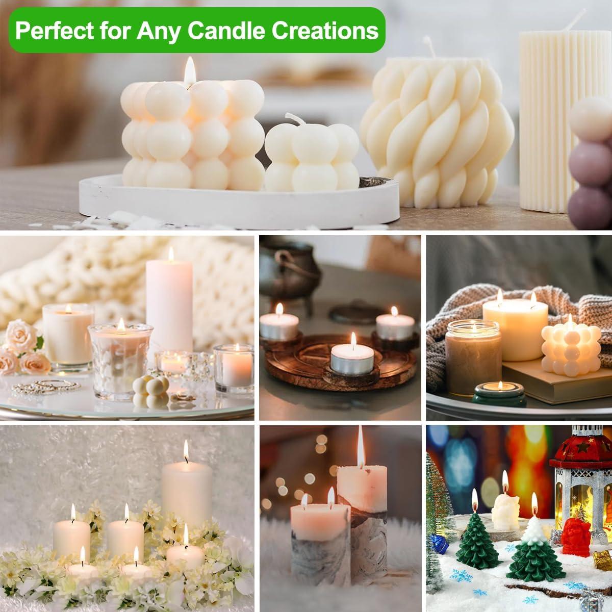 Kit de Velas DIY JBEIY - 1 kg Cera de Soja, 200 Mechas