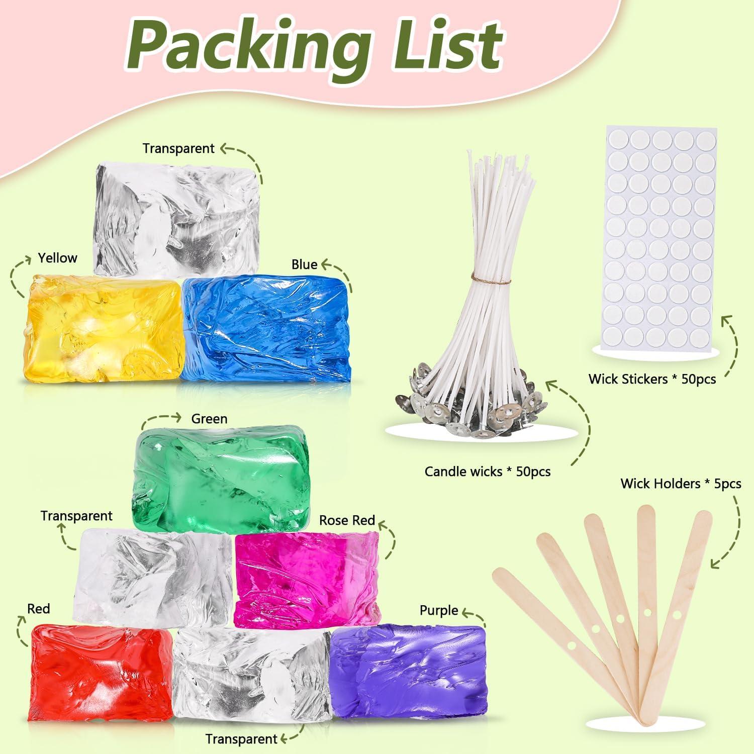 Kit de Cera Gel para Velas DIY Pachsi - 9 Piezas, 0.91 kg