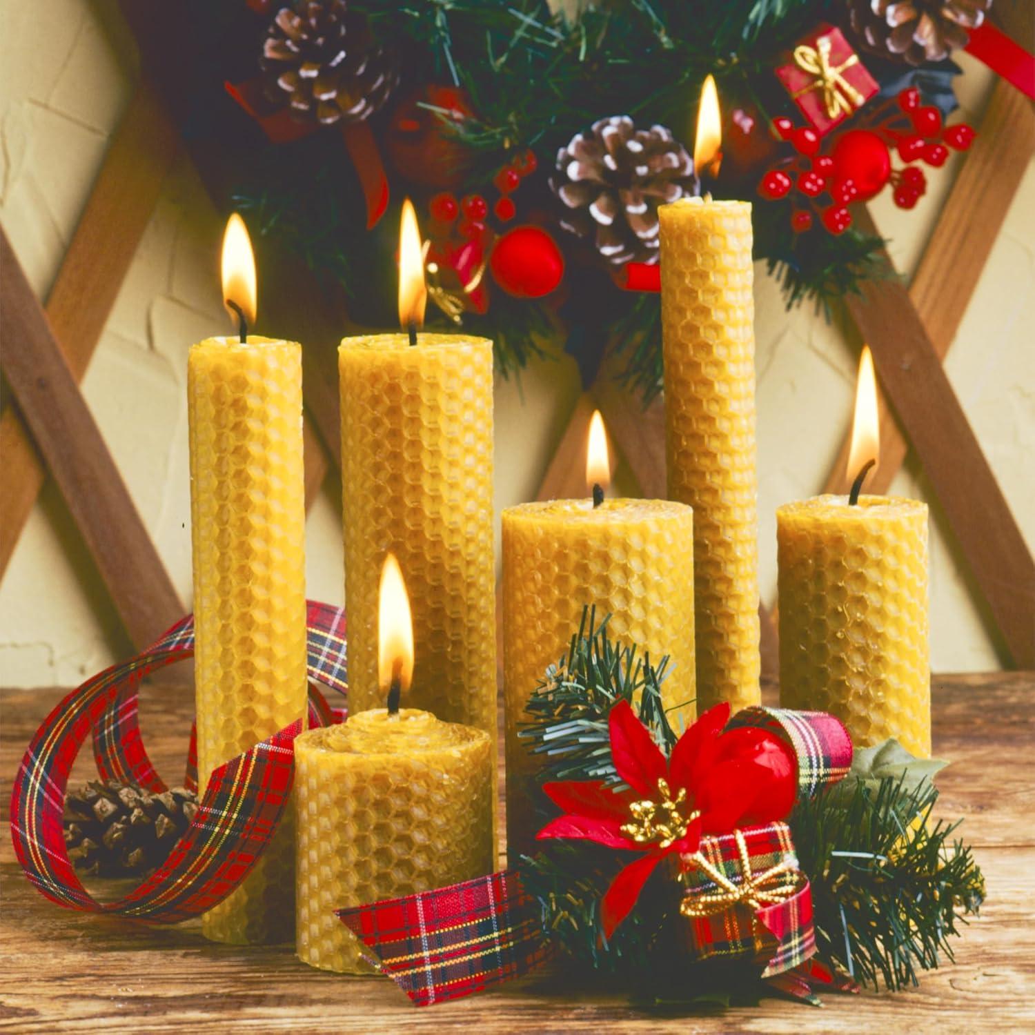 Kit de Fabricación de Velas de Cera de Abeja HASSLICKIT - 10 Hojas 20.32 cm