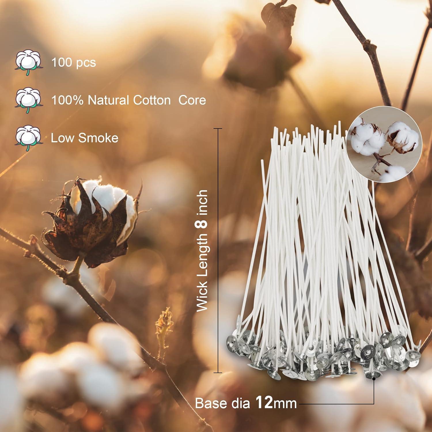 Juego de Mechas de Vela Algodón 20 cm Ohcans - 100 Pcs