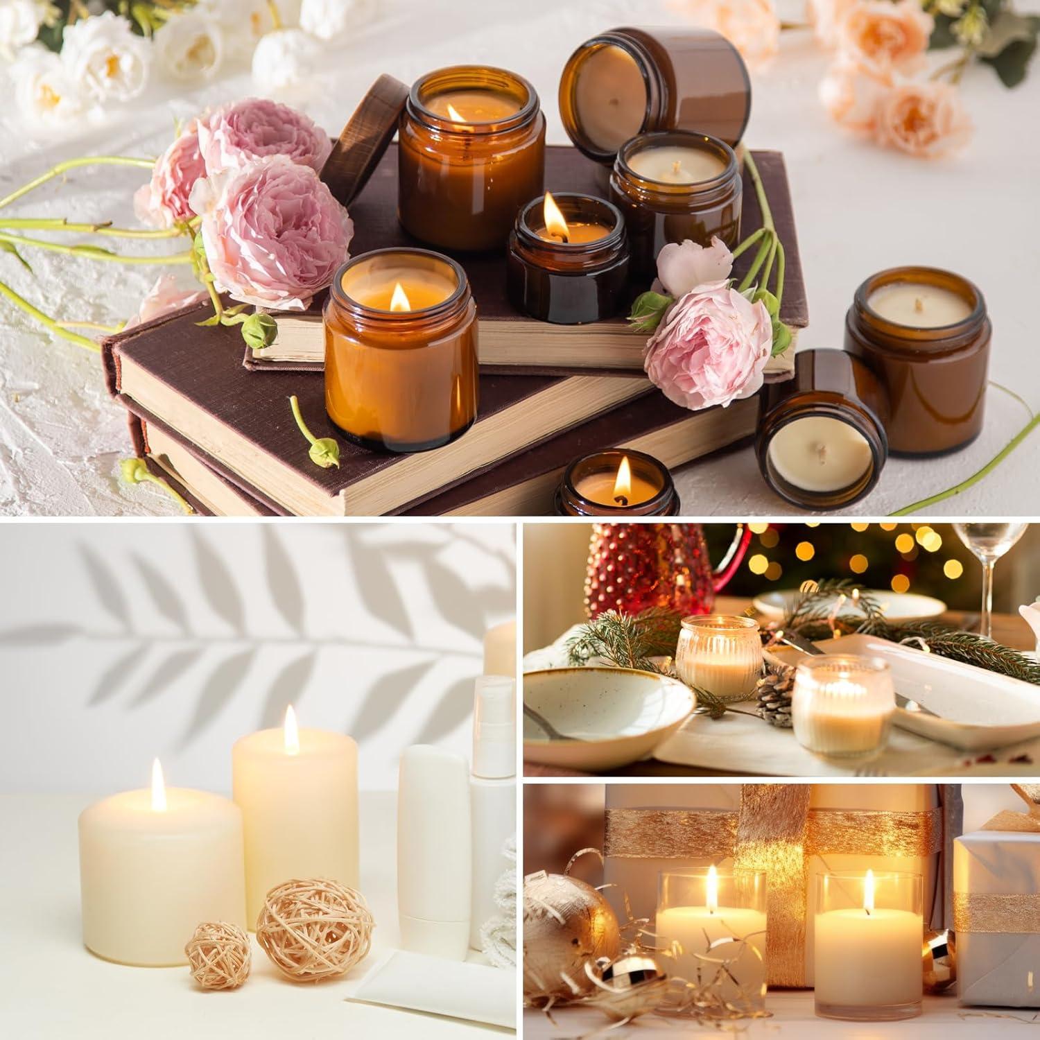 Kit de Fabricación de Velas FUHITIM - 2.27 kg Cera de Soja + 100 Mechas