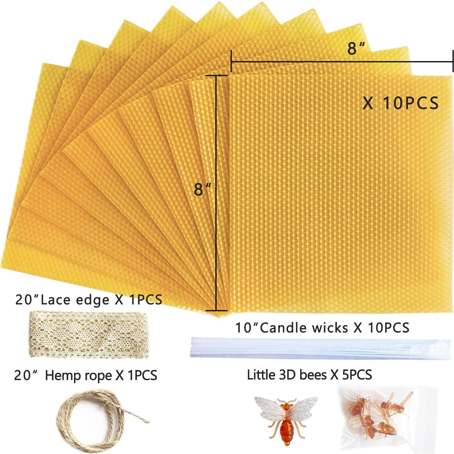 Kit de Fabricación de Velas de Cera de Abeja Lacaser 10pcs