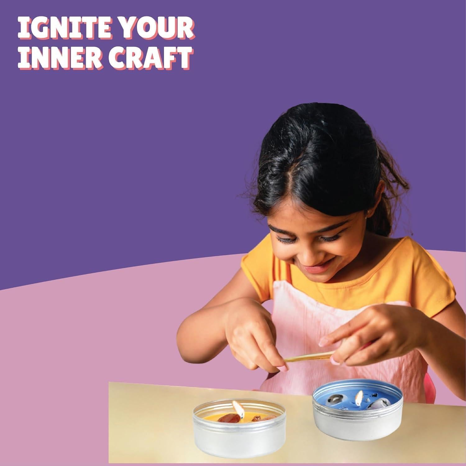 Kit de Fabricación de Velas DIY Kalakaram - 6 Tarros, Cera de Abejas, Aromas