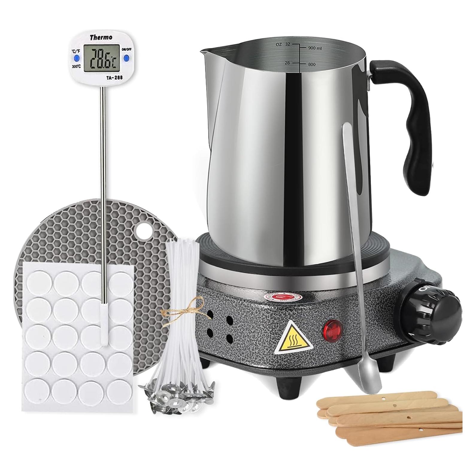 Kit de Fabricación de Velas BBAXI con Olla Derretidora 900ml