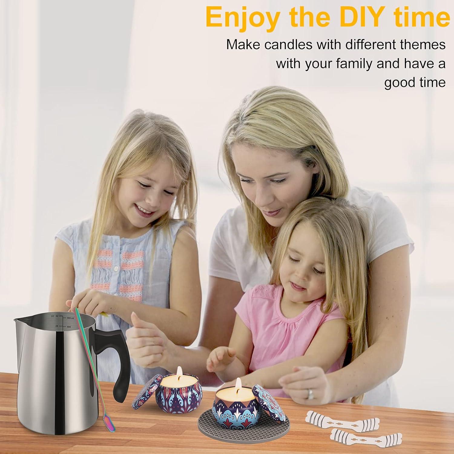 BBAXI Kit de Fabricación de Velas - Olla 900ml Acero Inoxidable