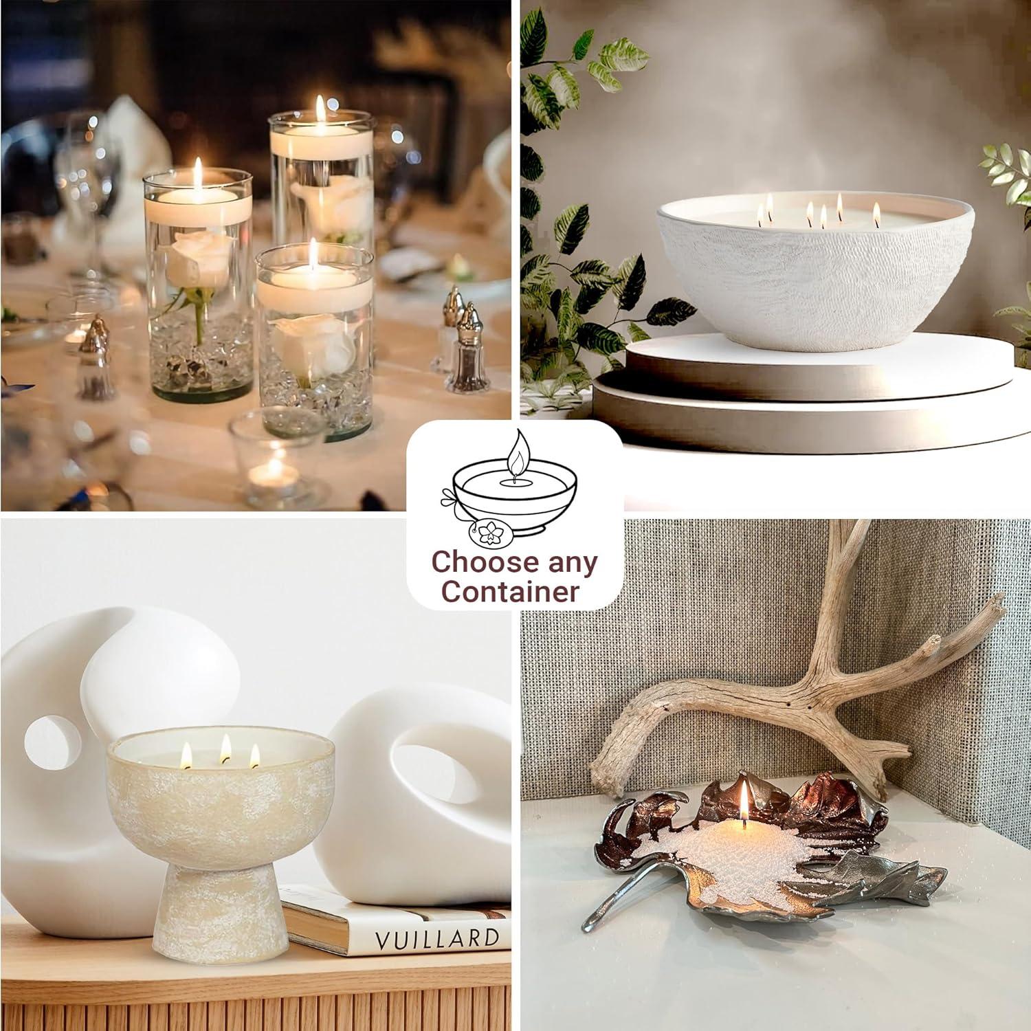 Kit de Fabricación de Velas Fiora Naturals - 30 Mechas, 510g Cera