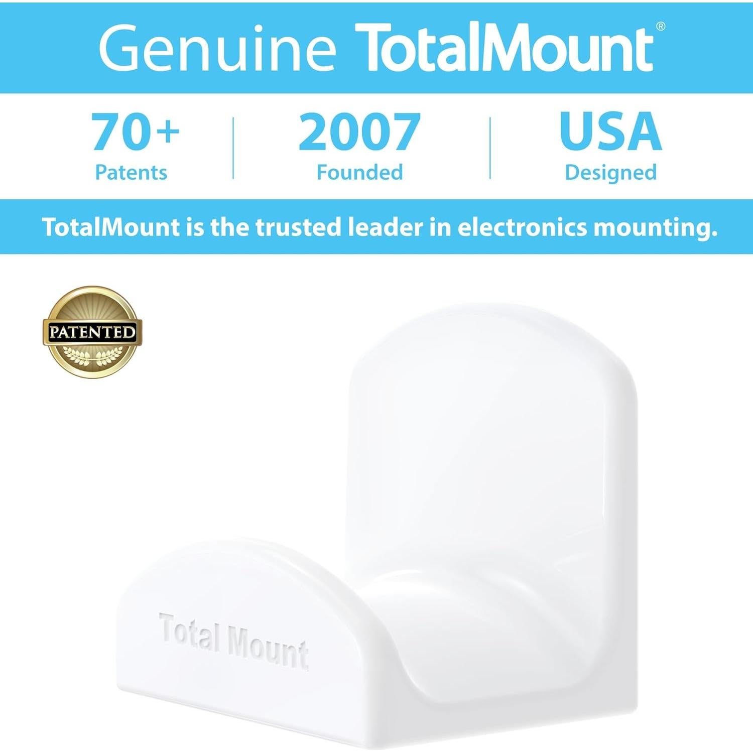 Soporte para Auriculares TotalMount Blanco Premium - Montaje Sin Daños