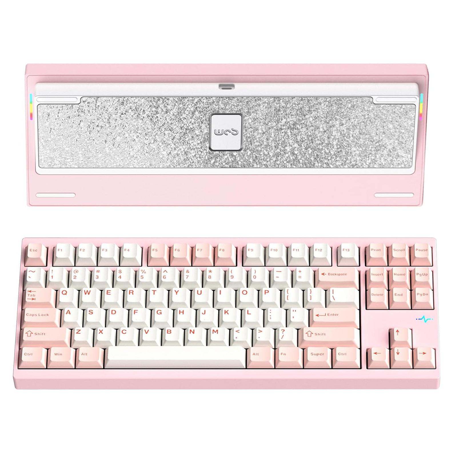 Teclado Mecánico KEEBMONKEY Rosa Pro CNC Aluminio RGB