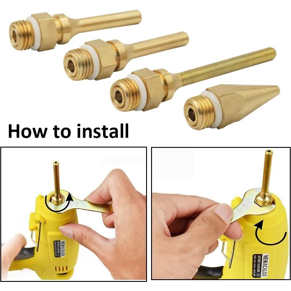 Eyech 4 Boquillas Intercambiables para Pistola de Pegamento 11mm