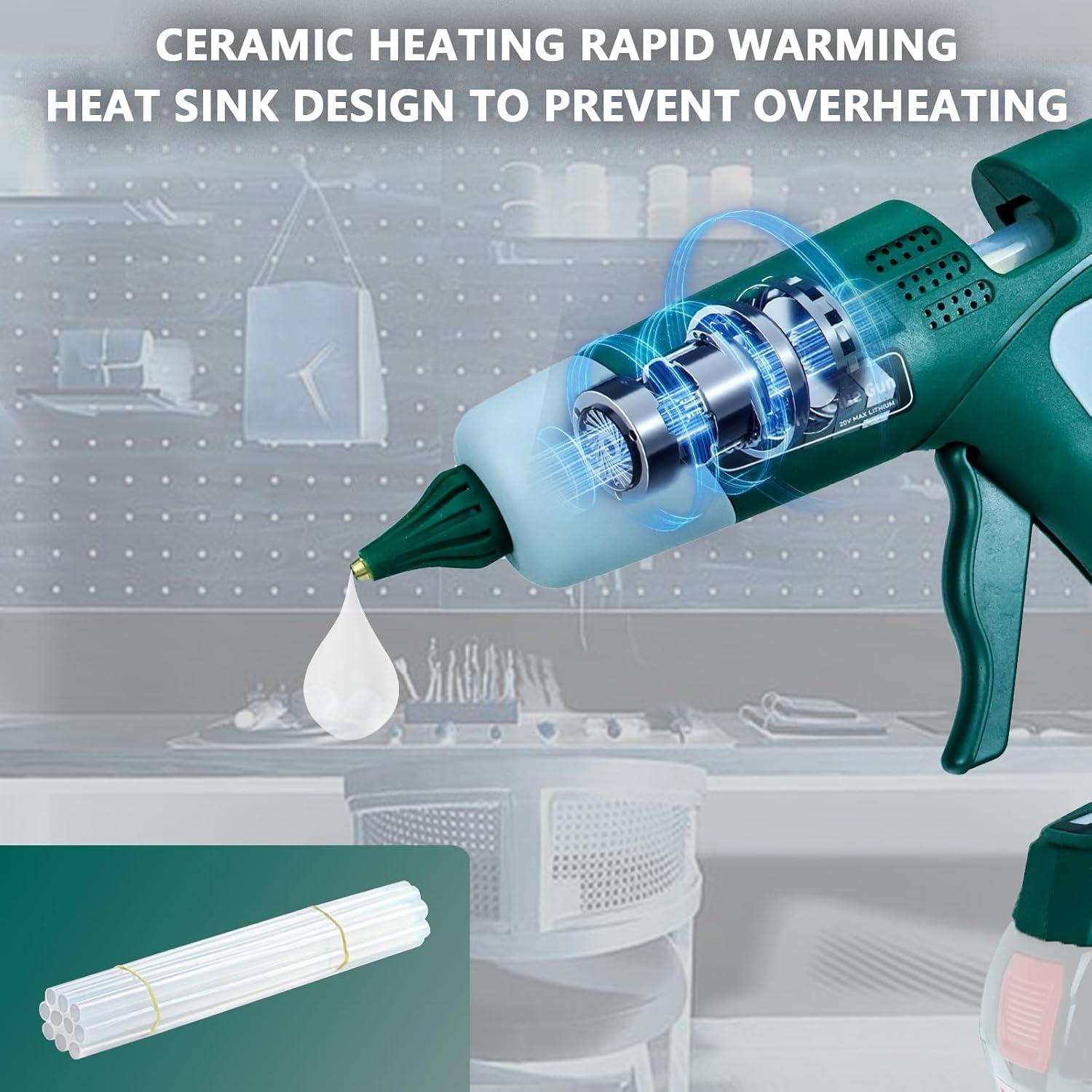 Pistola de Pegamento Caliente Inalámbrica Bosch 20V con 10 Barras